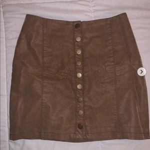 Free People Vegan Leather Skirt